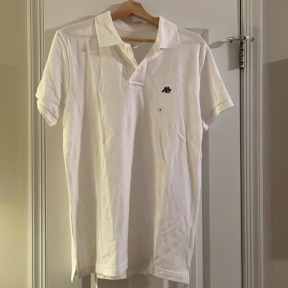 A87 White Men's Polo Shirt Medium- NWT Aeropostale